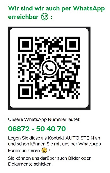 Erreichbar auch �ber Whatsapp 